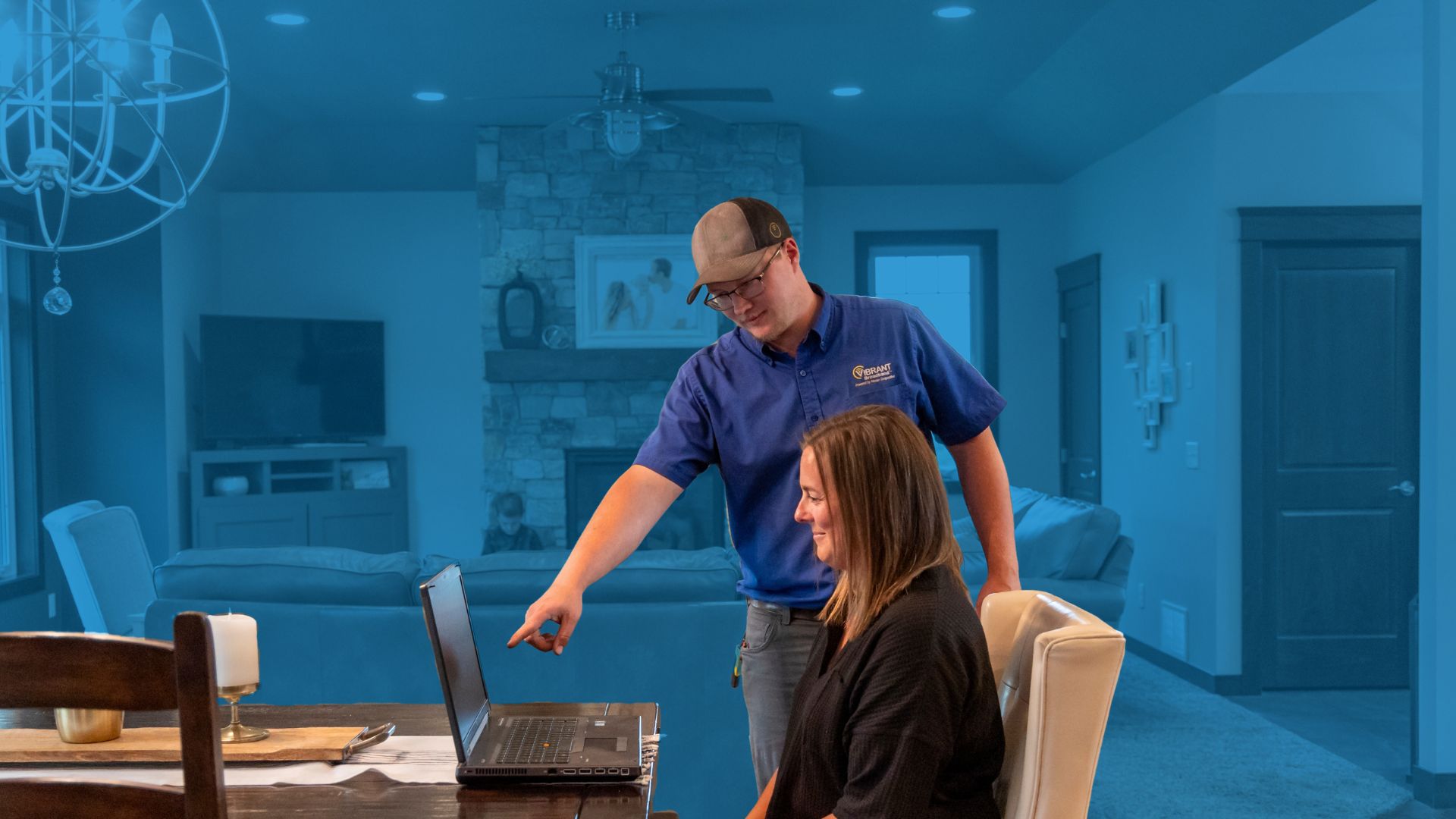 Person giving answers to questions 