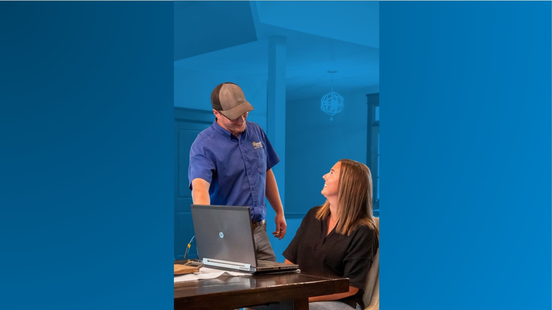 Person answering questions